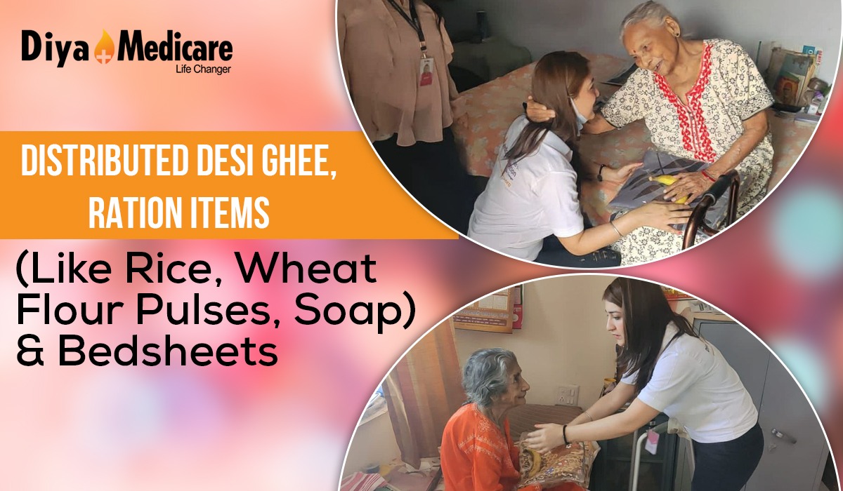 Ration support at Old Age Home